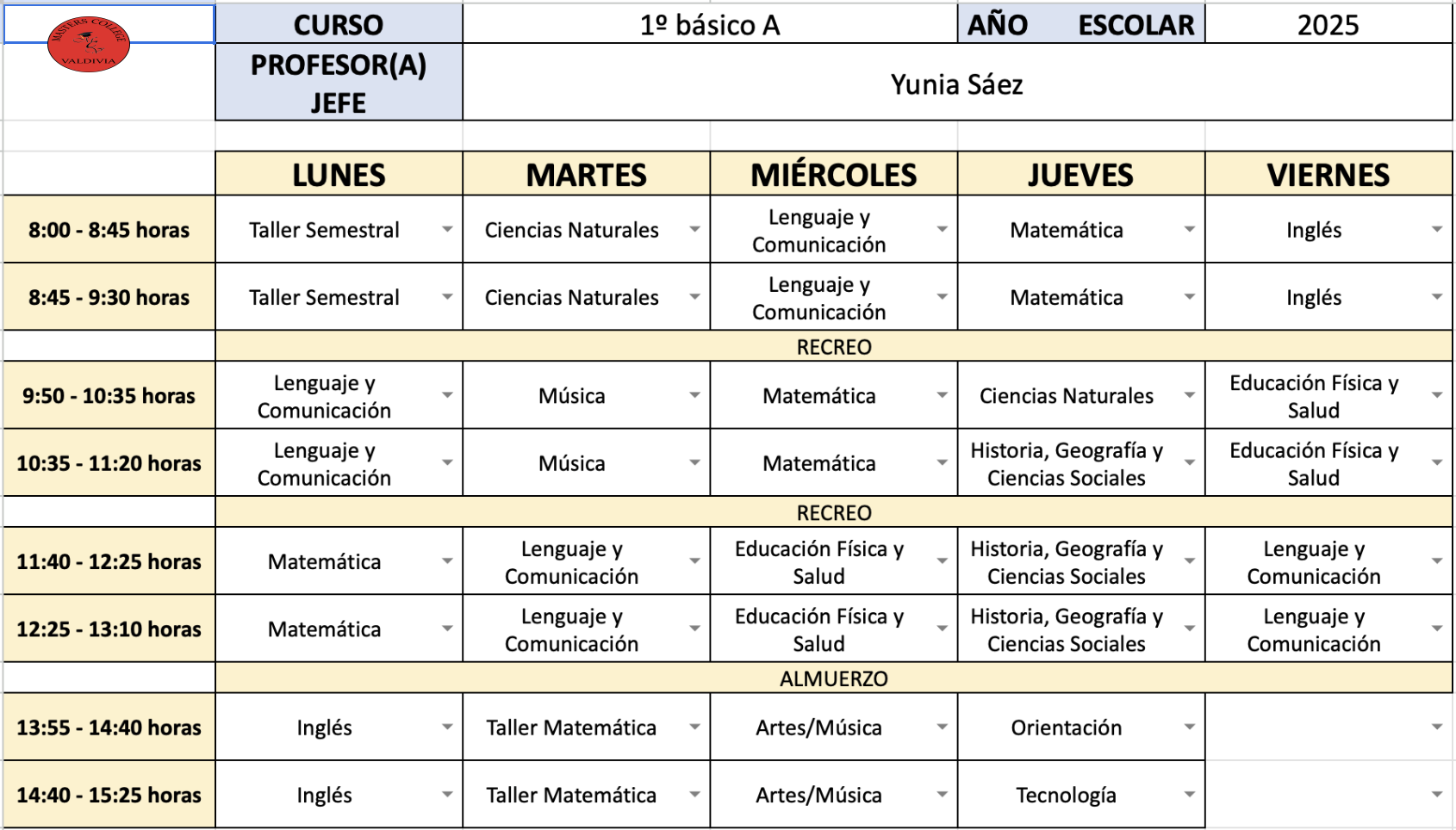 1° básico A